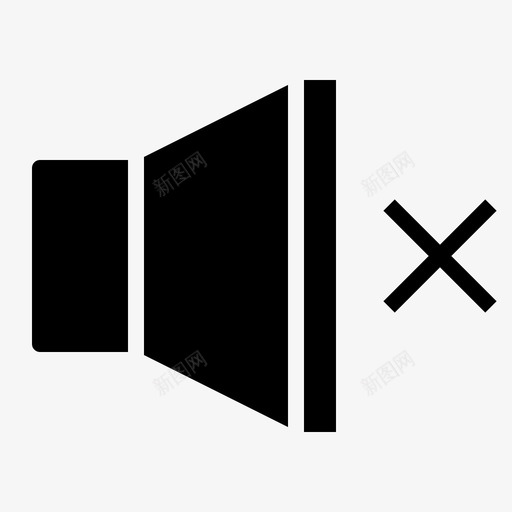 声音禁用多媒体svg_新图网 https://ixintu.com 多媒体 声音 禁用 静音 音量 娱乐