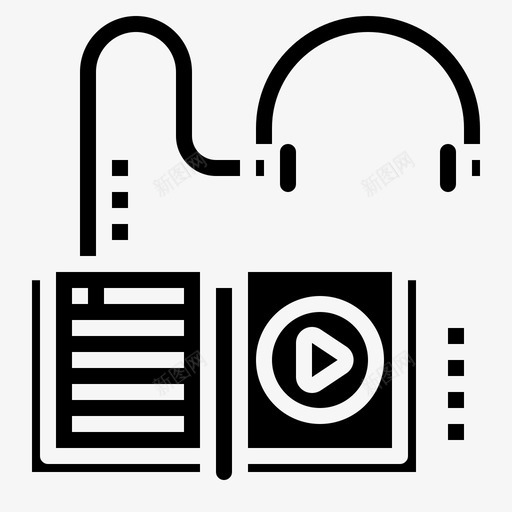 有声书教育学习svg_新图网 https://ixintu.com 有声 教育 教育学 学习 在线教育 固体