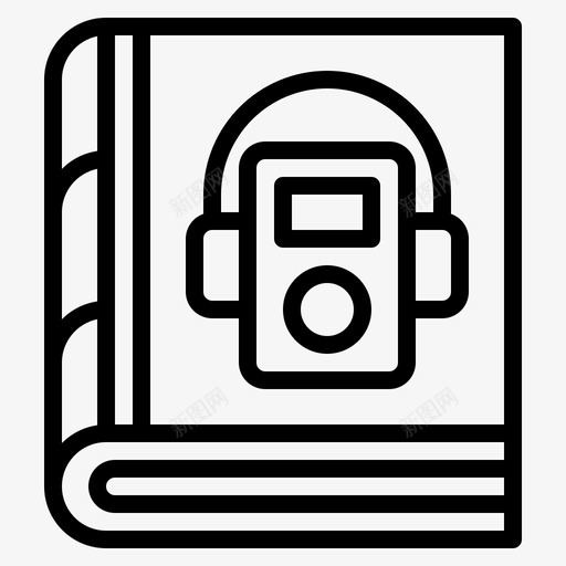 音频有声书音乐播放器svg_新图网 https://ixintu.com 音频 有声 音乐 播放器 笔记 笔记本 本书 大纲