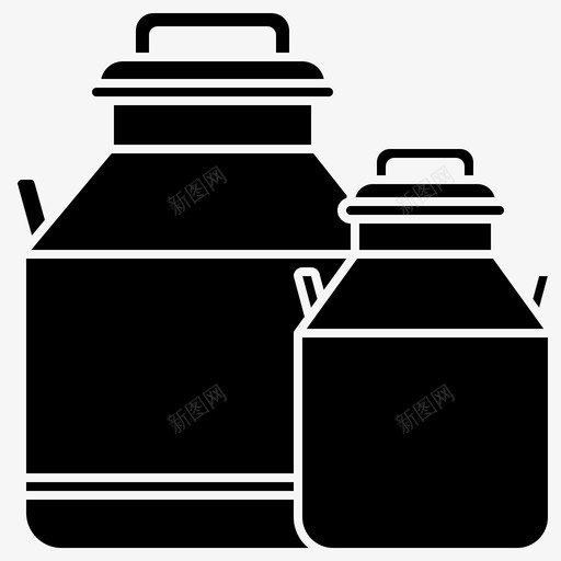 牛奶容器桶牛奶svg_新图网 https://ixintu.com 牛奶 容器 农场 农业 雕文