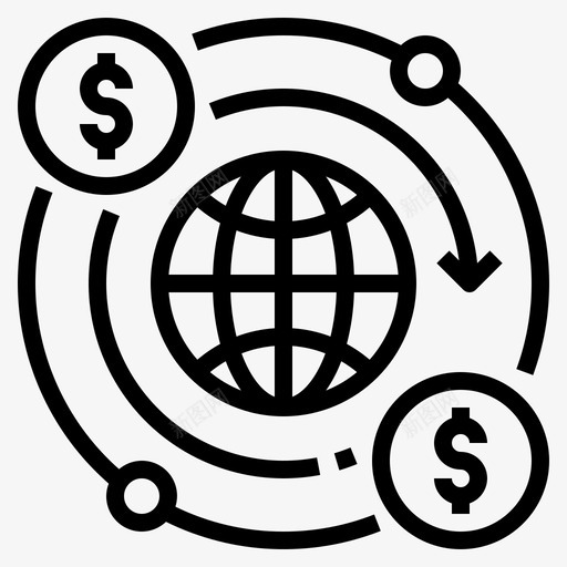全球商业金钱svg_新图网 https://ixintu.com 商业 全球 金钱 网络 世界 概念 大纲