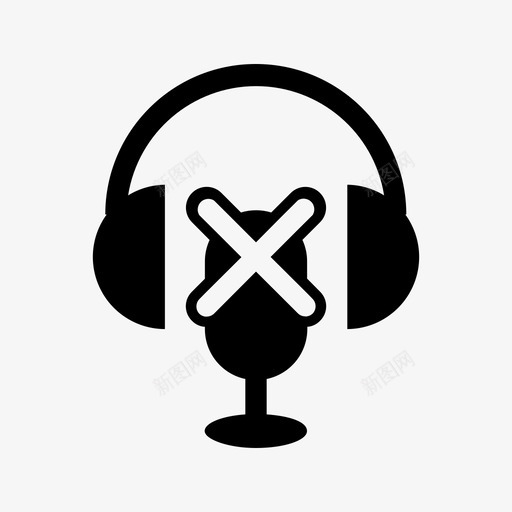 静音耳机麦克风svg_新图网 https://ixintu.com 静音 耳机 麦克风 音乐 音乐声 声音 游戏