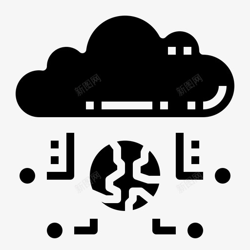 云计算云存储连接svg_新图网 https://ixintu.com 云计算 连接 存储 世界 技术