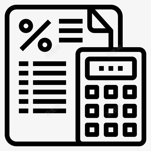 税务商务计算器svg_新图网 https://ixintu.com 税务 商务 计算器 文件 财务报告 财务 大纲