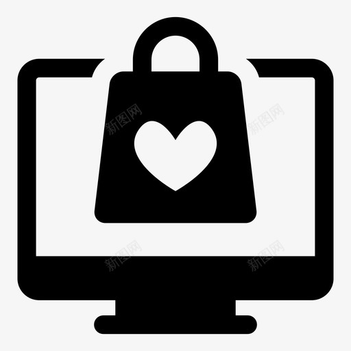 电子商务包最爱svg_新图网 https://ixintu.com 电子商务 包最爱 最爱 在线购物 购物 符号