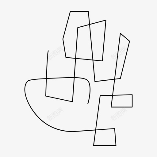 当代艺术线抽象涂鸦svg_新图网 https://ixintu.com 当代艺术 抽象 涂鸦 天真 一行