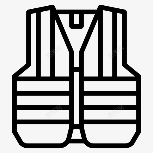 反光背心防护安全svg_新图网 https://ixintu.com 反光 背心 防护 安全