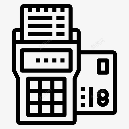 账单信用卡付款svg_新图网 https://ixintu.com 账单 付款 信用卡 销售点 收据 大纲