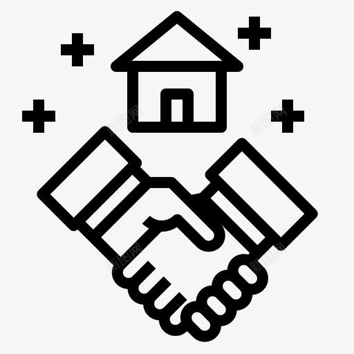 交易建筑握手svg_新图网 https://ixintu.com 房地产 交易 建筑 握手 房子 概述