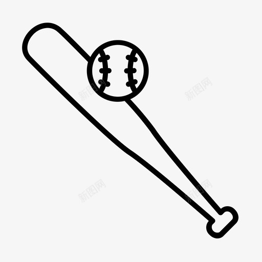 棒球棒健身健身房svg_新图网 https://ixintu.com 棒球 球棒 运动 健身 健身房 图标