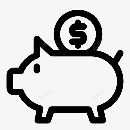 小猪银行金融投资svg_新图网 https://ixintu.com 小猪 银行 金融投资 储蓄 储蓄金 金融 图标 第卷