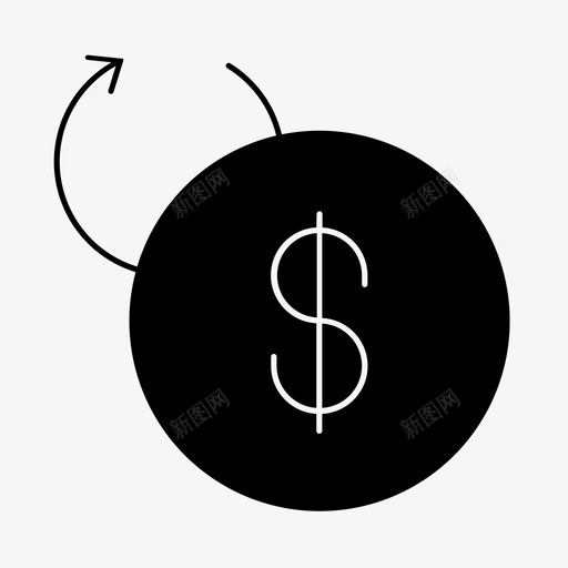 美元回收商业金融svg_新图网 https://ixintu.com 美元 回收 金融 商业 货币 图标