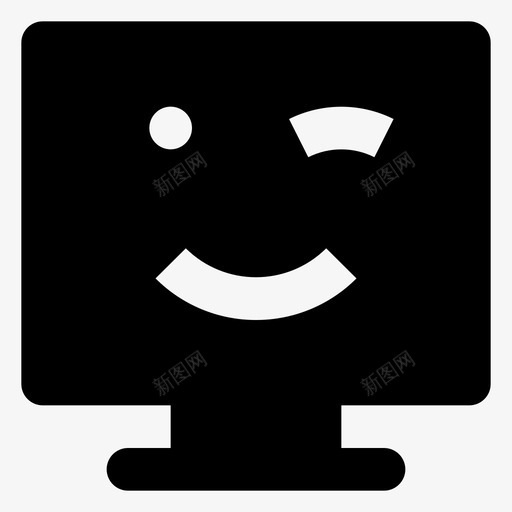 微笑眨眼电脑表情符号svg_新图网 https://ixintu.com 微笑 眨眼 电脑 表情 符号 笑脸
