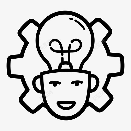 想法装备头部svg_新图网 https://ixintu.com 想法 装备 头部 灯泡 选项 解决方案 智力