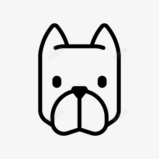 斗牛犬品种狗svg_新图网 https://ixintu.com 品种 斗牛 宠物 纯种
