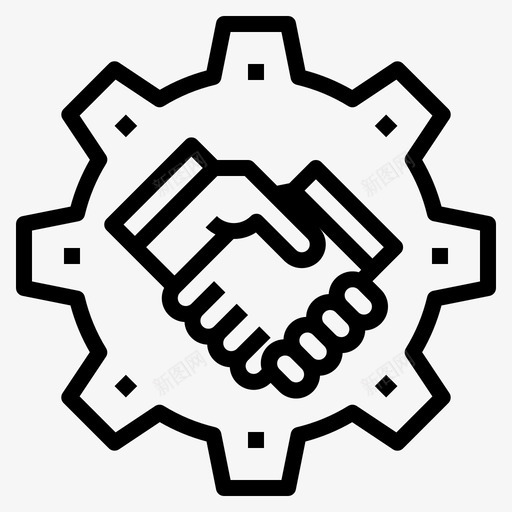 握手连接接触svg_新图网 https://ixintu.com 握手 连接 接触 合作 齿轮 工程 大纲