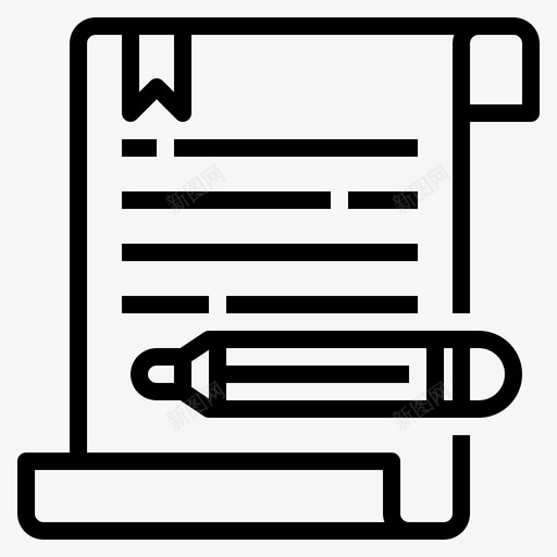 合同文件纸svg_新图网 https://ixintu.com 文件 合同 纸笔 签字 大纲