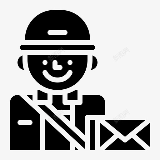 邮递员工作职业svg_新图网 https://ixintu.com 邮递员 职业 工作