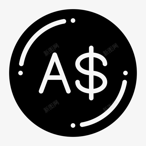 澳元货币兑换svg_新图网 https://ixintu.com 货币 澳元 兑换 实心