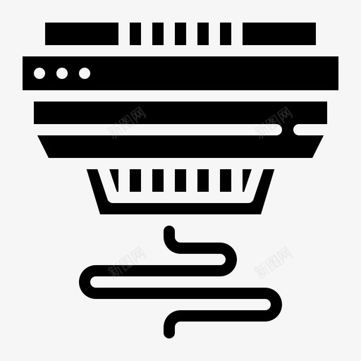 感烟探测器火灾安全svg_新图网 https://ixintu.com 感烟 探测器 安全 火灾 传感器 固体