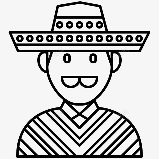 男性角色服装拉丁美洲人svg_新图网 https://ixintu.com 男性 角色 墨西哥 服装 拉丁美洲 男人 民族