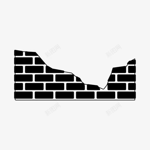 破墙砖图案svg_新图网 https://ixintu.com 破墙 墙砖 图案 石头