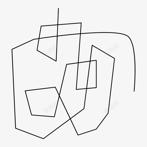 当代艺术线抽象涂鸦svg_新图网 https://ixintu.com 当代艺术 抽象 涂鸦 天真 一行