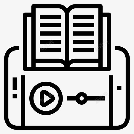 有声读物电子书在线学习svg_新图网 https://ixintu.com 有声 读物 在线学习 电子书 智能 手机 学习 大纲