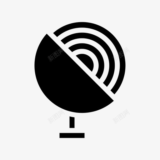 雷达探测网络svg_新图网 https://ixintu.com 雷达 探测 网络 信号 技术 导航 符号