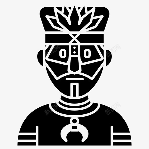 男性角色几内亚土著svg_新图网 https://ixintu.com 男性 角色 几内亚 土著 传统 巴布 民族 字形