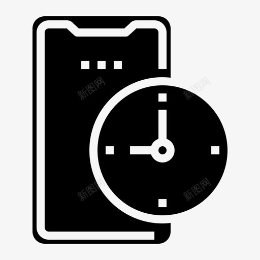 智能手机应用程序时钟svg_新图网 https://ixintu.com 时间 智能 手机 应用程序 时钟 手表