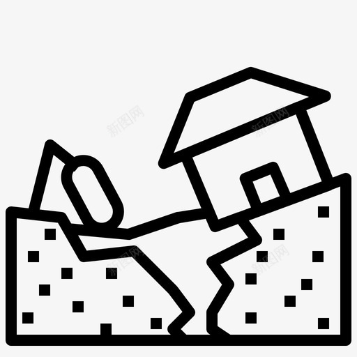 地面建筑物裂缝svg_新图网 https://ixintu.com 地面 建筑物 裂缝 地震 自然 保险