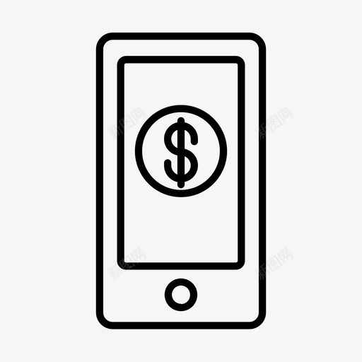 智能手机美元商业金融svg_新图网 https://ixintu.com 智能 手机 美元 金融 商业 金钱 图标