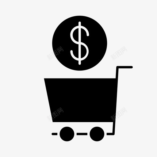 钱和手推车商业金融svg_新图网 https://ixintu.com 手推车 金融 手推 车钱 商业