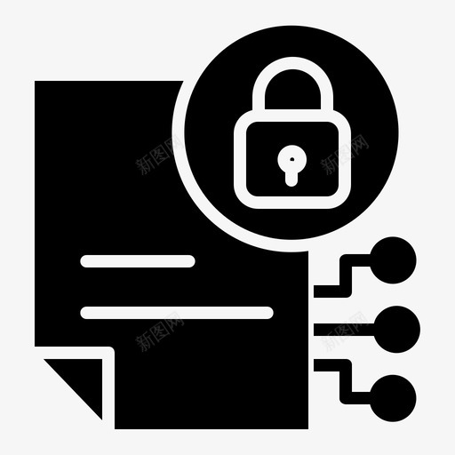 文件锁页svg_新图网 https://ixintu.com 文件 锁页 保护 安全 网络安全