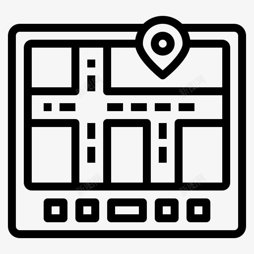 导航仪电子全球定位系统svg_新图网 https://ixintu.com 导航 电子 全球定位 系统 地图 交通 大纲