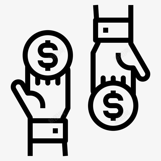 货币硬币交换svg_新图网 https://ixintu.com 货币 硬币 交换 换手 支付 金融 大纲