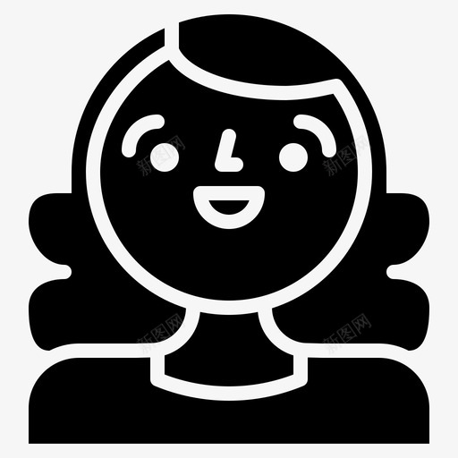 化身女孩人svg_新图网 https://ixintu.com 化身 女孩 人用 用户 女人