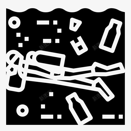 潜水环境海洋svg_新图网 https://ixintu.com 塑料 潜水 水环境 海洋 废物 污染 固体