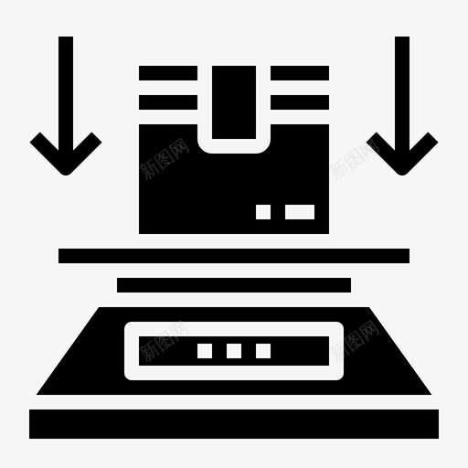 秤交货物流svg_新图网 https://ixintu.com 交货 物流 包装 重量