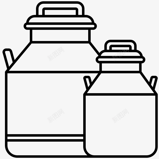 牛奶容器桶乳制品svg_新图网 https://ixintu.com 牛奶 容器 乳制品 农场 农业 农业生产 生产线