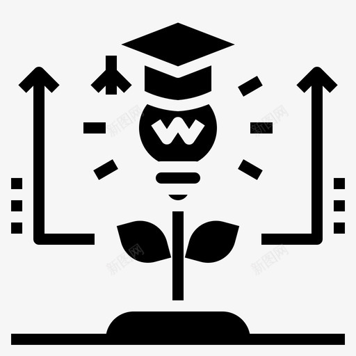 毕业教育灯泡svg_新图网 https://ixintu.com 教育 毕业 灯泡 摩托 托板 工厂 固体