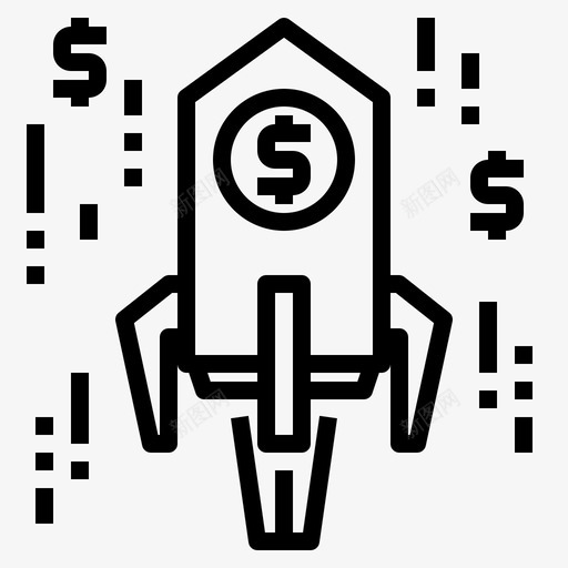 创业生意金钱svg_新图网 https://ixintu.com 创业 生意 金钱 火箭