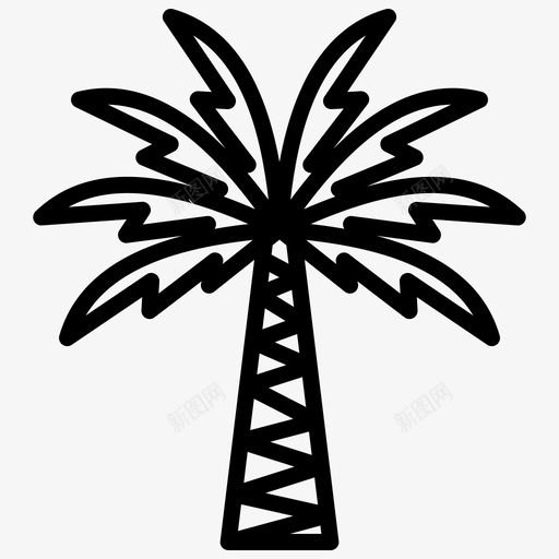棕榈树海滩椰子树svg_新图网 https://ixintu.com 棕榈树 海滩 椰子树 岛屿 热带 旅游度假 旅行