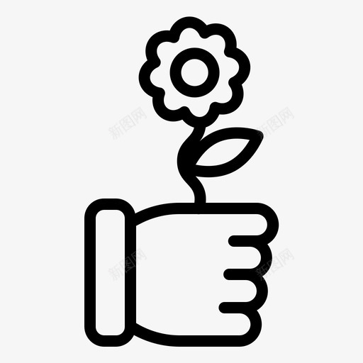 牵手花礼物爱情svg_新图网 https://ixintu.com 牵手 礼物 爱情 情人节 婚礼
