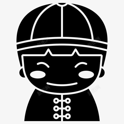 中国男孩庆祝快乐svg_新图网 https://ixintu.com 中国 男孩 庆祝 快乐 传统 新年 雕文