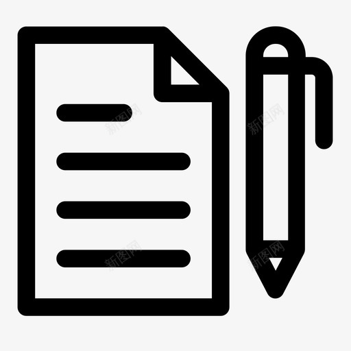 合同协议简历svg_新图网 https://ixintu.com 合同 协议 简历 文档 页面 业务 图标