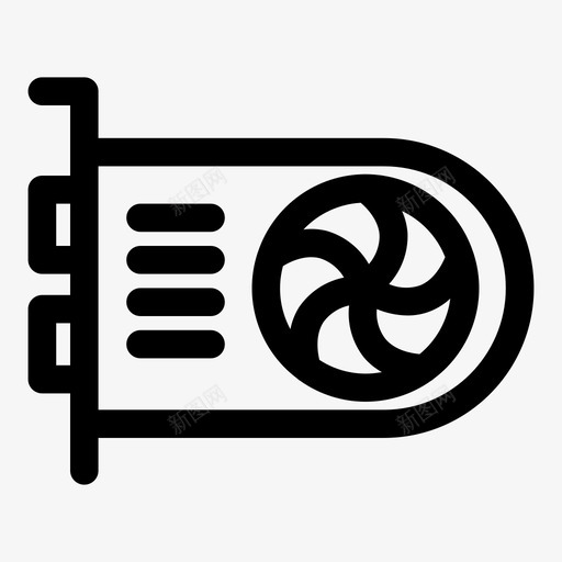 图形卡显示器风扇svg_新图网 https://ixintu.com 图形 硬件 显示器 风扇 图标 第卷