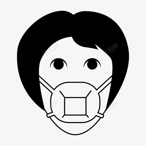 医用防护面罩疾病面罩svg_新图网 https://ixintu.com 面罩 医用 防护 疾病 流感 呼吸道 病毒