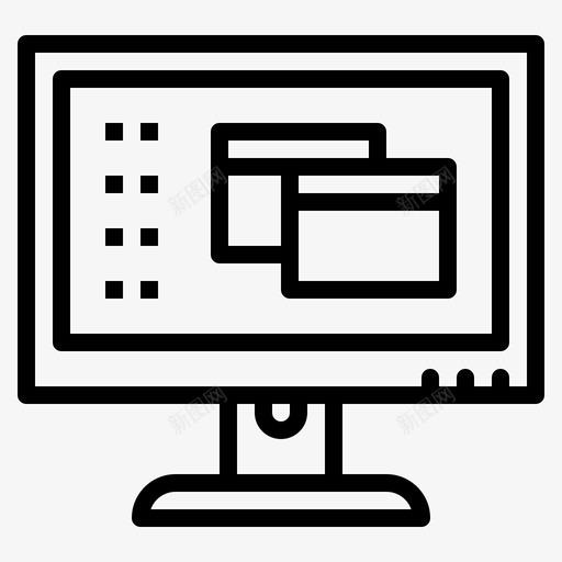 显示器计算机数字svg_新图网 https://ixintu.com 显示器 计算机 数字 电子技术 办公室